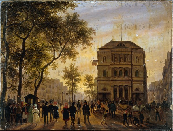 Theatre de l'Ambigu-Comique and Boulevard Saint-Martin, 1830.