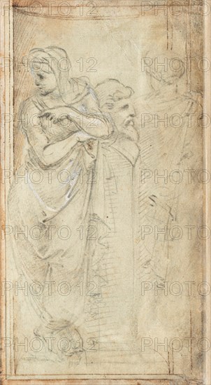 Two Draped Women Standing on Either Side of a Herm, 1488/1493.