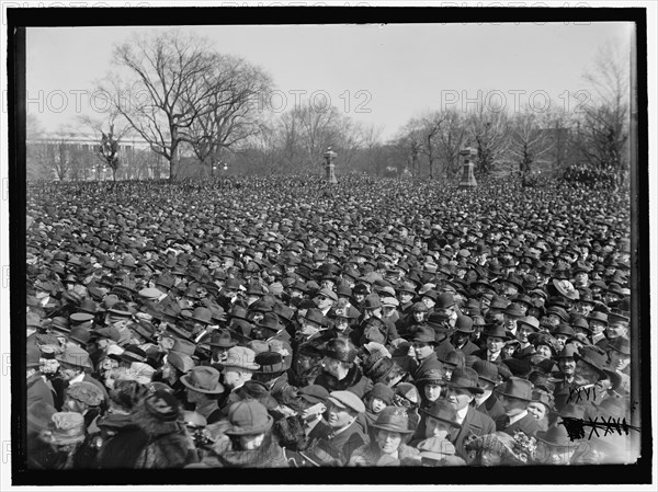 Crowd At U.S. Capitol, Washington, D.C., between 1910 and 1921.