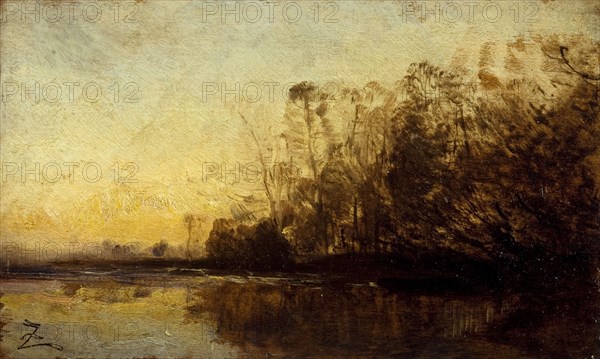 Coucher de soleil, between 1850 and 1860.