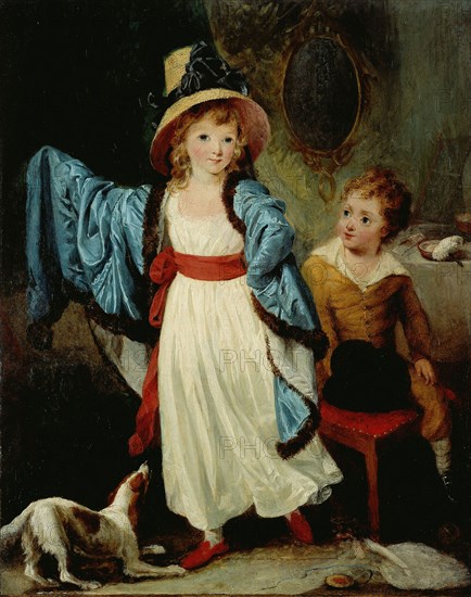 Children in disguise, known as Les Atours, c1790.