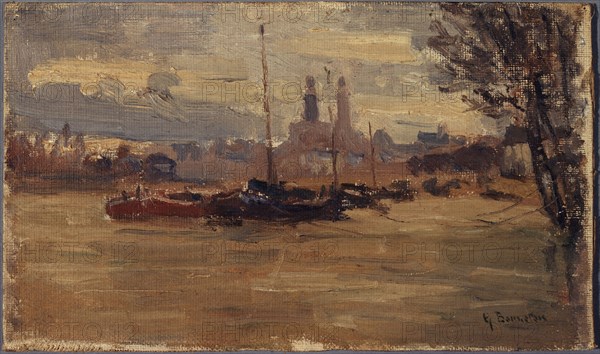 The Seine at Pont des Invalides (floods of 1910), 1910.