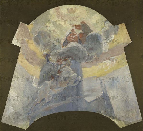 La Mystique, esquisse de la composition d'ensemble, c.1908.