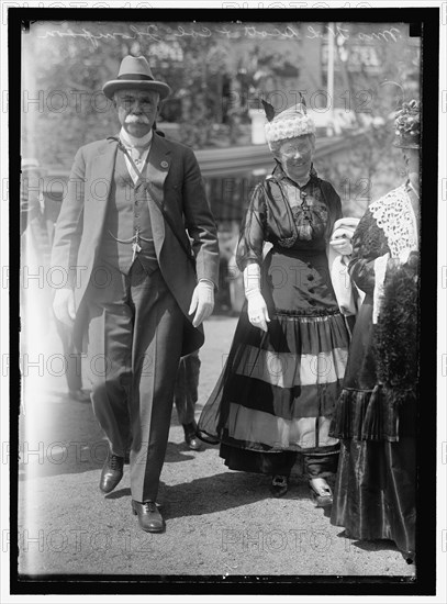 Mrs. Hugh L. Scott with Colonel Thompson, between 1910 and 1917.