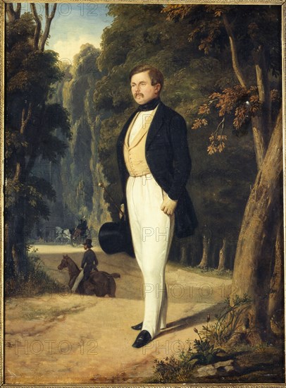 Portrait of Augustin Grisier (1791-1865), fencing master, c1840.