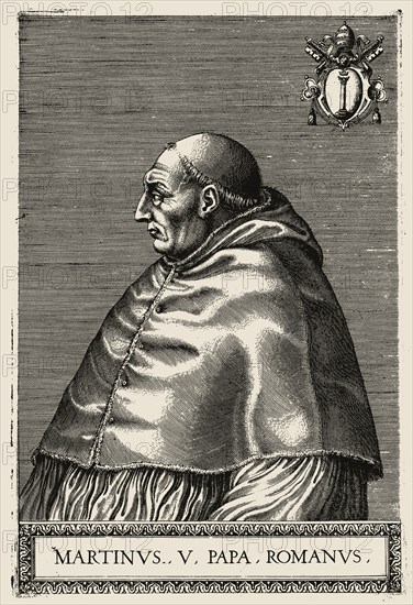 Portrait of Pope Pope Martin V (1368-1431) , 1568. Private Collection.