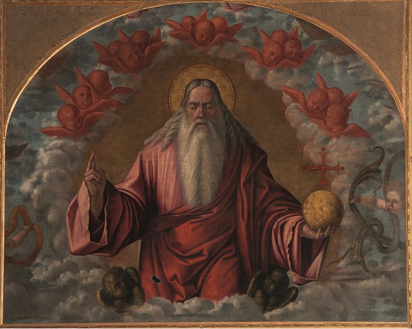 Eternal Father blessing with cherubim, 1505-1506. Creator: Carpaccio, Vittore (1460-1526).