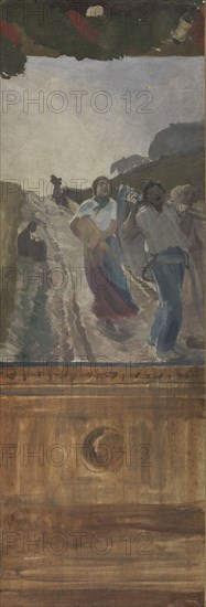 Esquisse pour la mairie du 4ème : Le retour des champs, 1884.