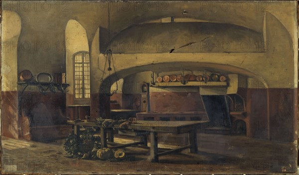 The kitchens of the Château de Maisons-sur-Seine, c1881 — 1891.