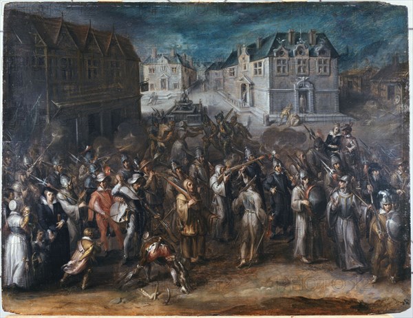 Procession of the League, in 1590 or 1593, between 1590 and 1593.