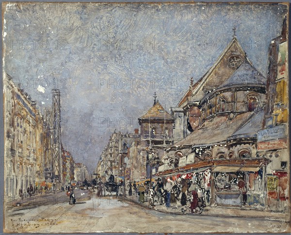 Rue Reaumur and the apse of Saint-Martin-des-Champs church, 1900.