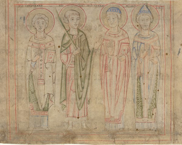 Saints Cyprian, Vitus, Stephen, and Cornelius, third quarter 12th century.