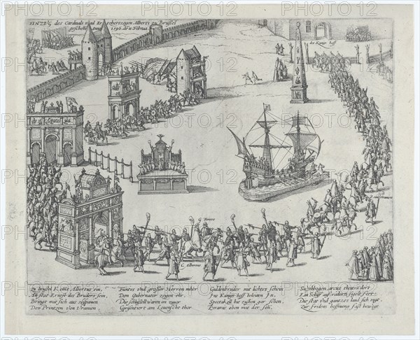 Entrance of the Cardinal and Archduke Albert to Brussels in 1596, after 1596.