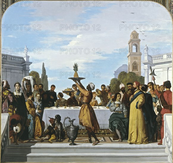 Venetian-style feast (central part), between 1846 and 1851.