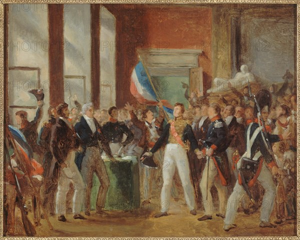 Louis-Philippe taking the oath at the Hotel de Ville, July 31, 1830, c1830.