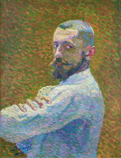 Autoportrait à la veste blanche, 1889. Found in the collection of the Musée Hyacinthe Rigaud, Perpignan.