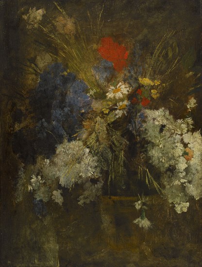 Fleurs des champs (Coquelicot, marguerite et bleuet), c.1874.