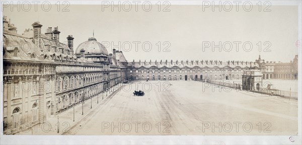 Courtyard of the Tuileries Palace, 1st arrondissement, Paris, 1868.