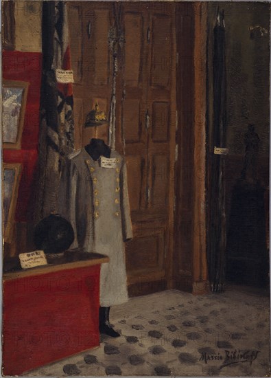 Hall of the costume museum at the Invalides (German uniform), c1916.