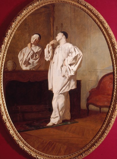 The mime actor Charles Deburau (1829-1873), in Pierrot's costume, c1850.