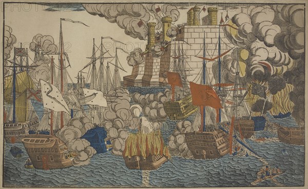 The Naval Battle of Navarino on 20 October 1827, 1828. Creator: Georgin, François (1801-1863).