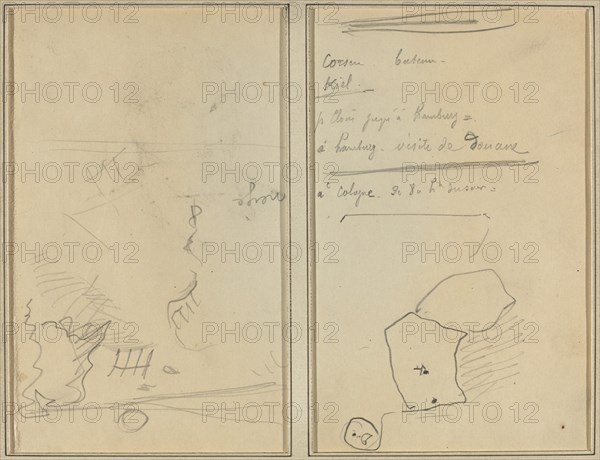 Head of a Monkey; Inventory of Bottles and Beverages [verso], 1884-1888.