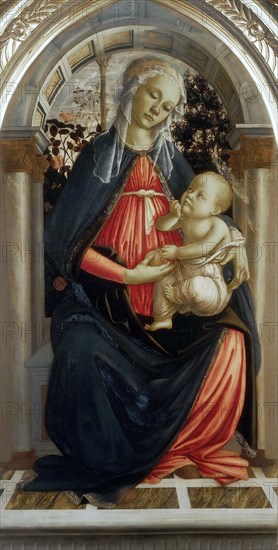 Madonna of the Rose Garden (Madonna del Roseto), 1469. Creator: Botticelli, Sandro (1445-1510).