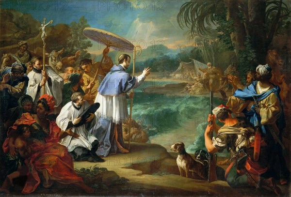 The Miracle of Saint Turibio, Archbishop of Lima, 1726. Creator: Conca, Sebastiano (1680-1764).