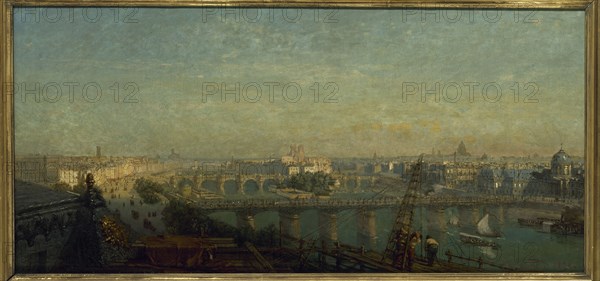 Paris from the east side: view taken from the roofs of the Louvre, 1856.