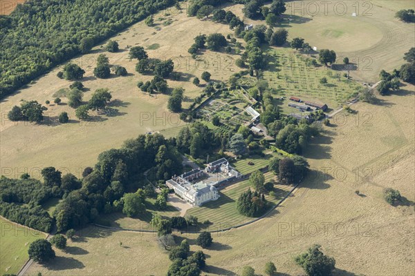 Belmont, house, stable courtyard and walled garden, Throwley, Kent, 2016.