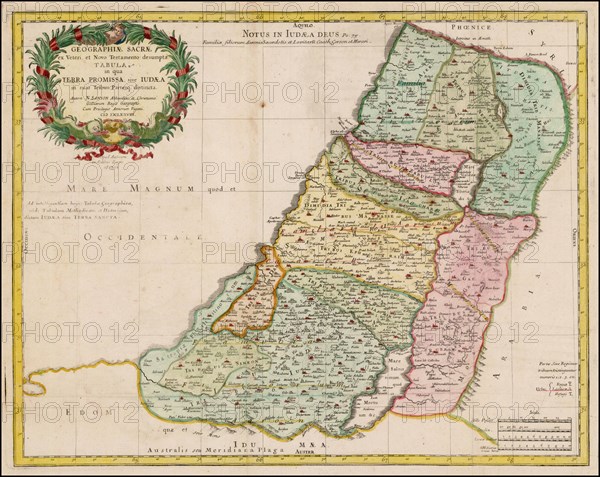Map of the Holy Land Divided into the Twelve Tribes of Israel , 1679. Private Collection.