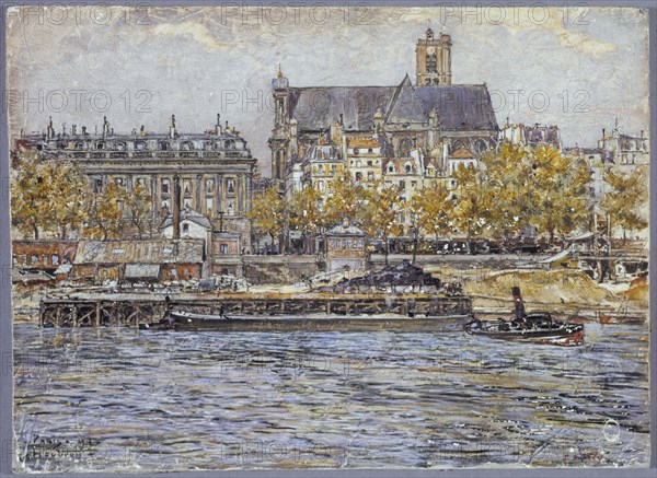 Quai de l'Hotel-de-Ville and Saint-Gervais-Saint-Protais church, 1899.