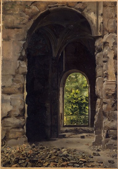 Interior view of ruins of the old Court of Auditors, Quai d'Orsay, 1888.