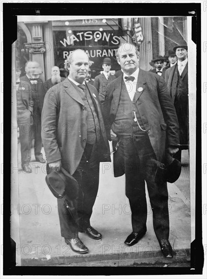 Secretary William Jennings Bryan with his double, between 1913 and 1917. Creator: Harris & Ewing.
