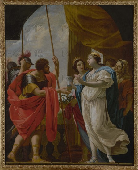 Hélène offrant à Ménélas la potion de la reine Polydamne, c1650.