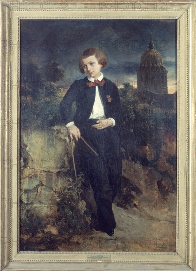 Portrait of François Coppée (1842-1908), poet, at the age of nine, c1851.