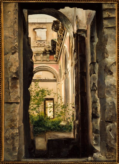 Interior view of ruins of the old Court of Auditors, Quai d'Orsay, c1888.