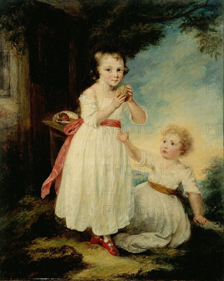 Portrait of two little girls, called the cakes, c1790-1799.