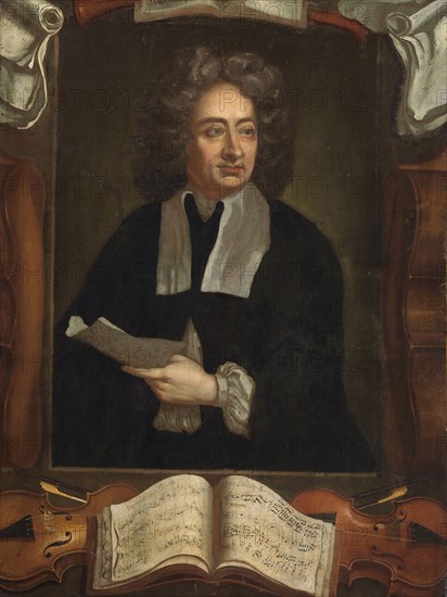 Portrait of the composer Arcangelo Corelli (1653-1713), ca 1699. Creator: Howard, Hugh (1675-1737).