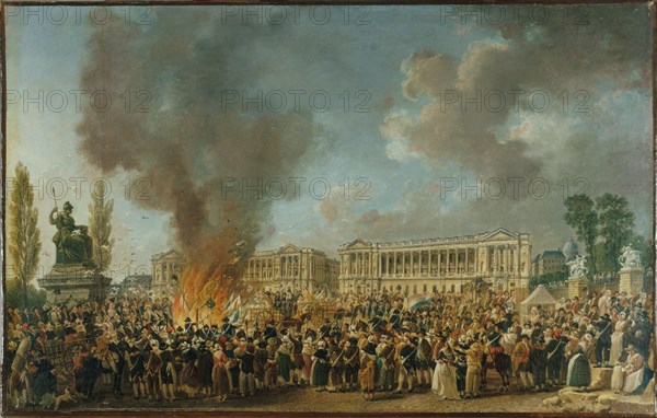 Celebration of Unity and Reunion, on Place de la Revolution, c1793.