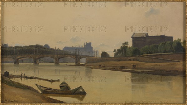 Pont de la Concorde seen from the Quai de la Conference, circa 1830, c1830.