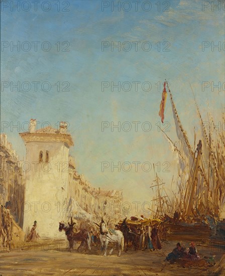 Le quai Saint-Jean à Marseille, between 1890 and 1895.