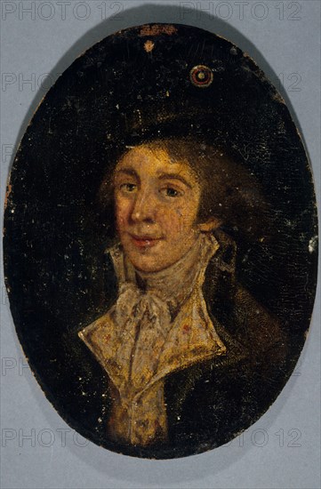 Portrait of a man, formerly presumed to be Le Peletier of Saint-Fargeau, c1789.