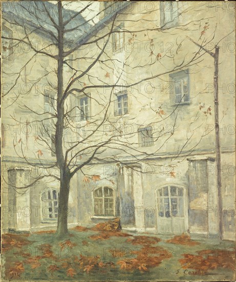 Lacordaire courtyard, at the Carmelite convent, rue de Vaugirard, 1911.