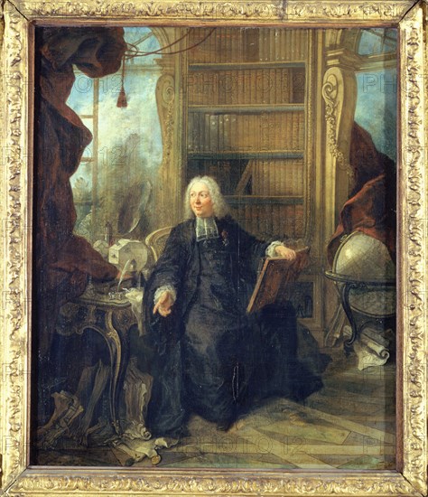 Portrait thought to be of Father Jean-Antoine Nollet (1700-1770), c1740.