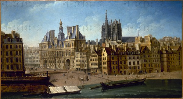 Hotel de Ville and Place de Greve (current Place de l'Hotel de Ville), 1751.