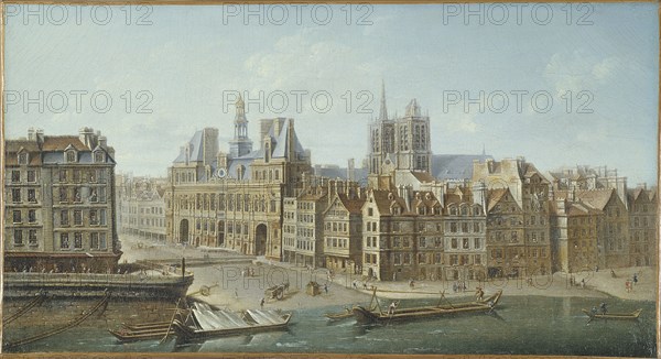 Hotel de Ville and Place de Greve (current Place de l'Hotel de Ville), 1752.