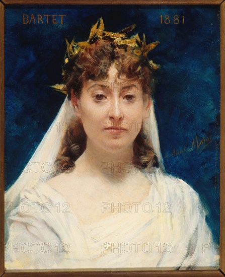 Julia Bartet (1854-1941), member of the Comédie-Française., between 1883 and 1893.