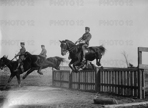 Fort Myer - 2nd Lt. William H. Shepherd, U.S.A., 3rd Field Art. Hurdling, 1911.