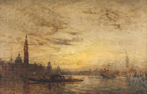 Venise, la Giudecca au crépuscule, between 1860 and 1890.